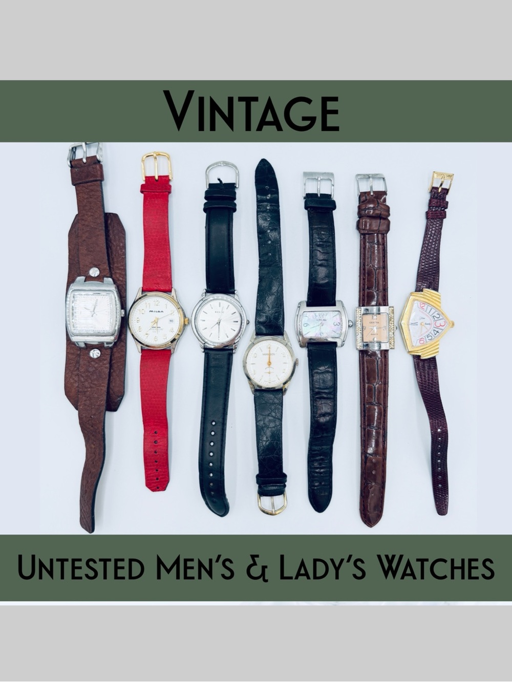 7 Untested Men’s Various Watches